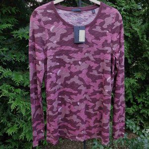 ATM Anthony Thomas Melillo Lightweight Purple Camo Top NWT